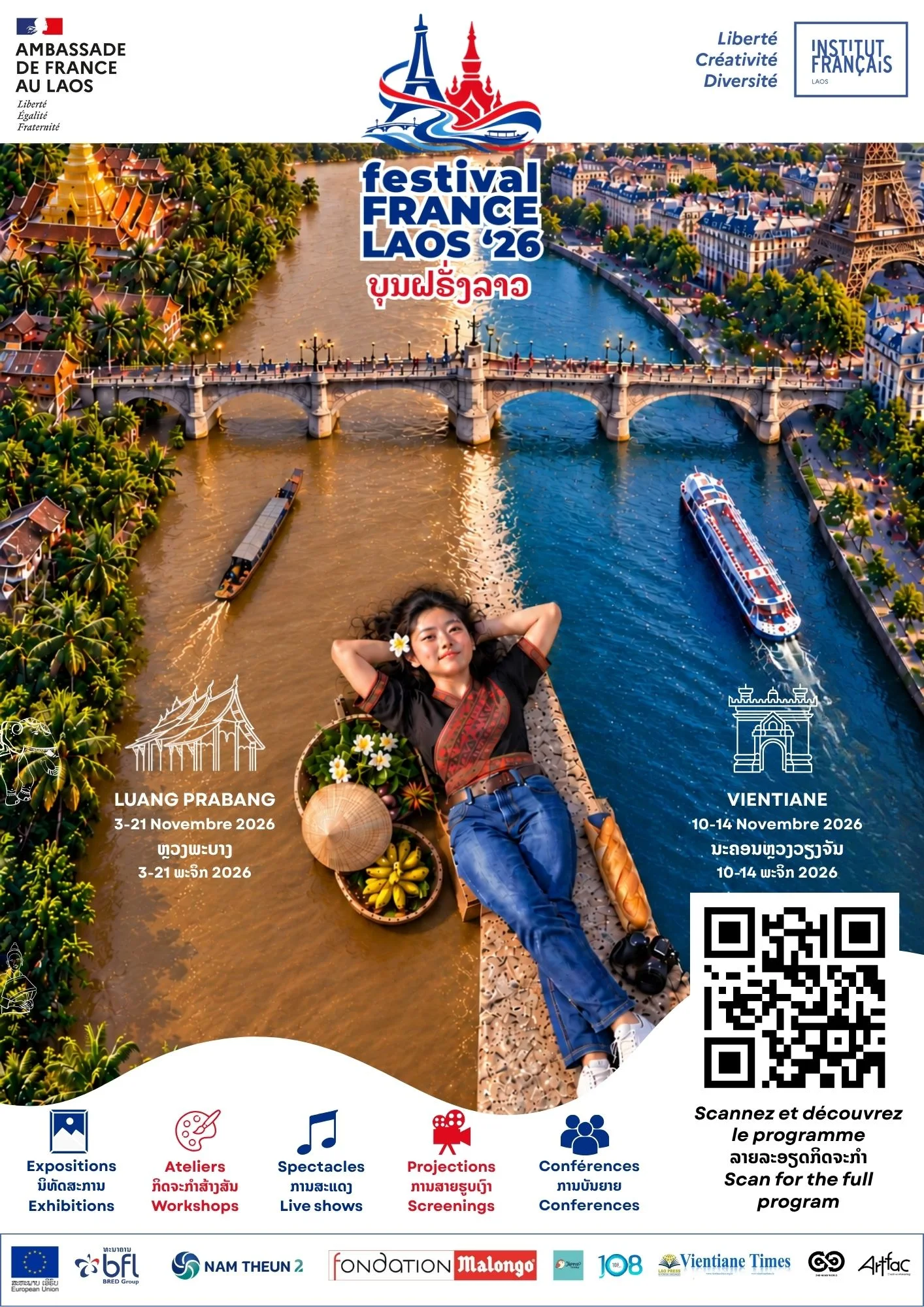 Festival France–Laos 2026 poster